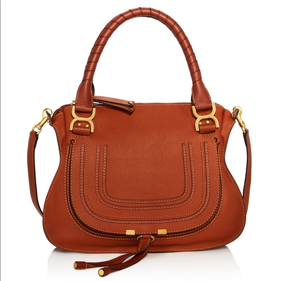 Chloe Handbags - Chloe Marcie handbag in tan/brass/faded rose